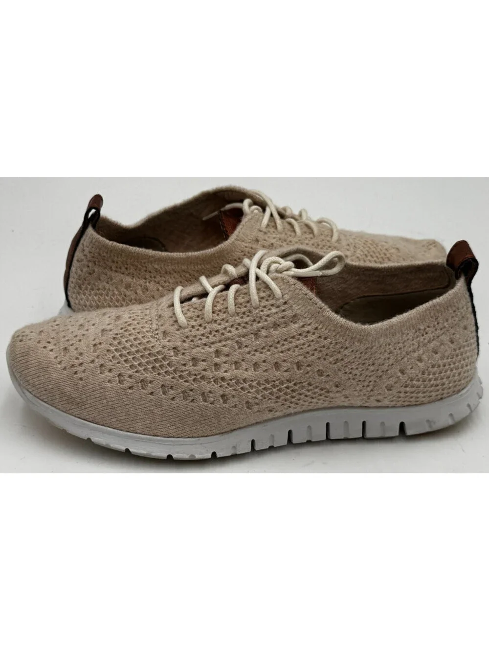 Cole Haan Zerøgrand Women's Shoes Size 6.5  Beige Wingtip Oxfords Shoes W13200